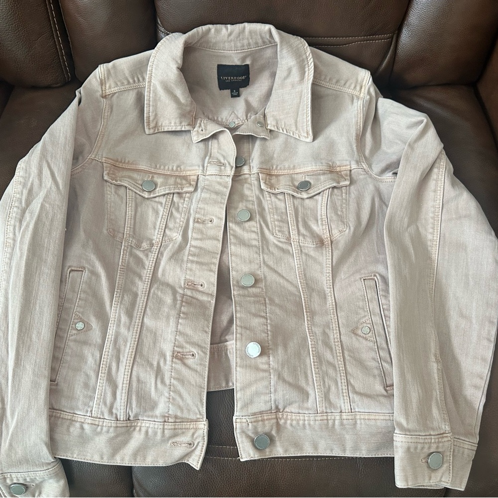 Liverpool Los Angeles Women's Pale Pink Jean Jacket